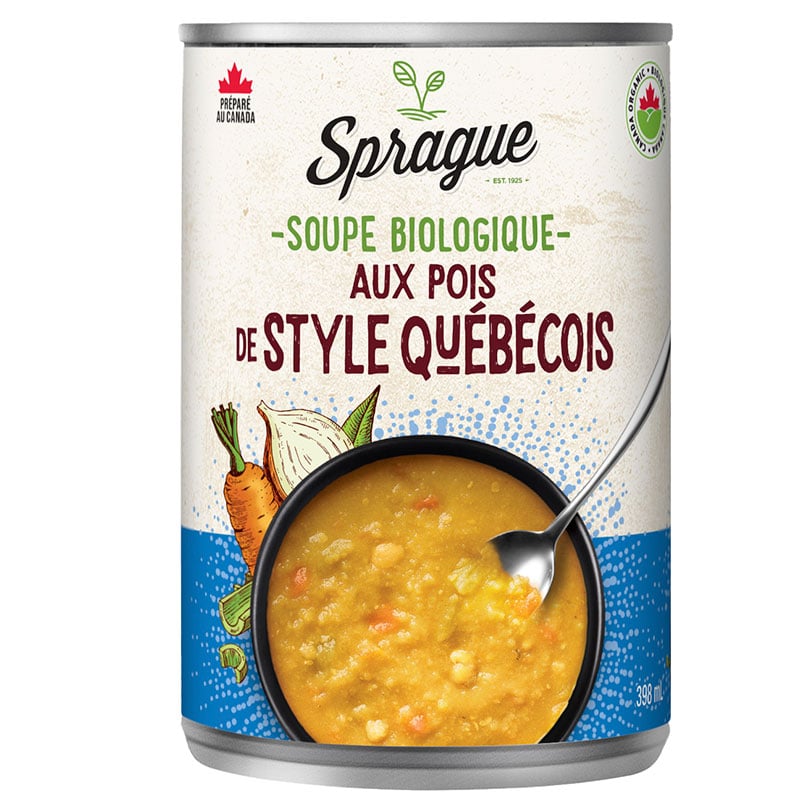 Soupe biologique aux pois de style Québec
