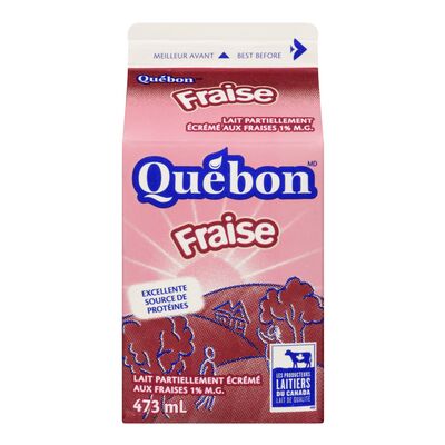 LAIT 1% AUX FRAISES - 473 ml