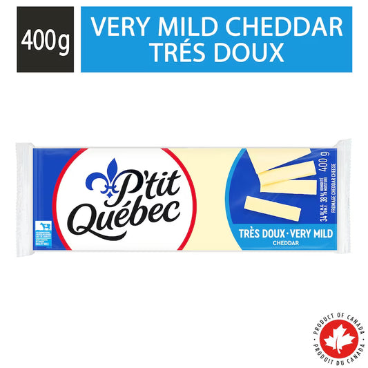 Cheddar Très doux Blanc- Petit Québec 400g