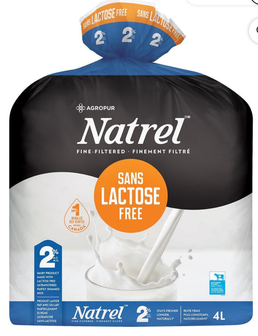 LAIT sans Lactose  2% - sac 4L