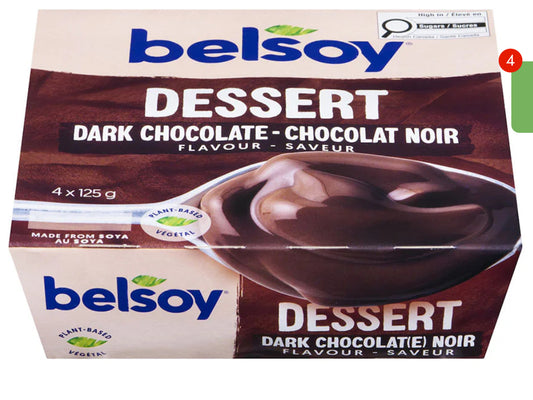 Belsoy dessert - chocolat noir 4 X 125g