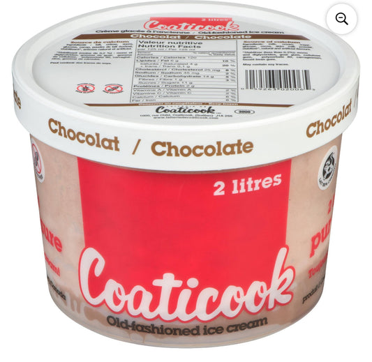 Crème glacée coaticook - Chocolat - 2 litres